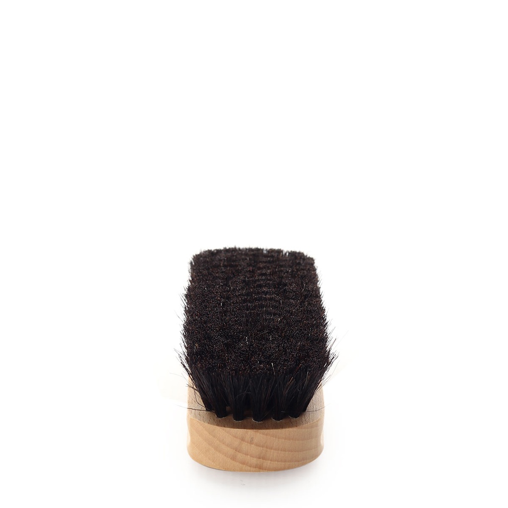 Leather Shoe Cleaning & Polishing Brush - brown horsehair