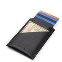 Men’s Deluxe Card Sleeve Holder | black leather