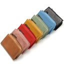 Small Slim Ladies Leather Wallet (8 card slots) - tan brown