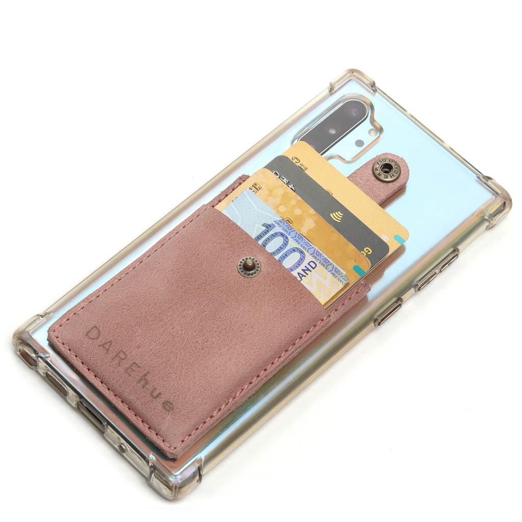 Stick On Phone Card Holder | genuine leather