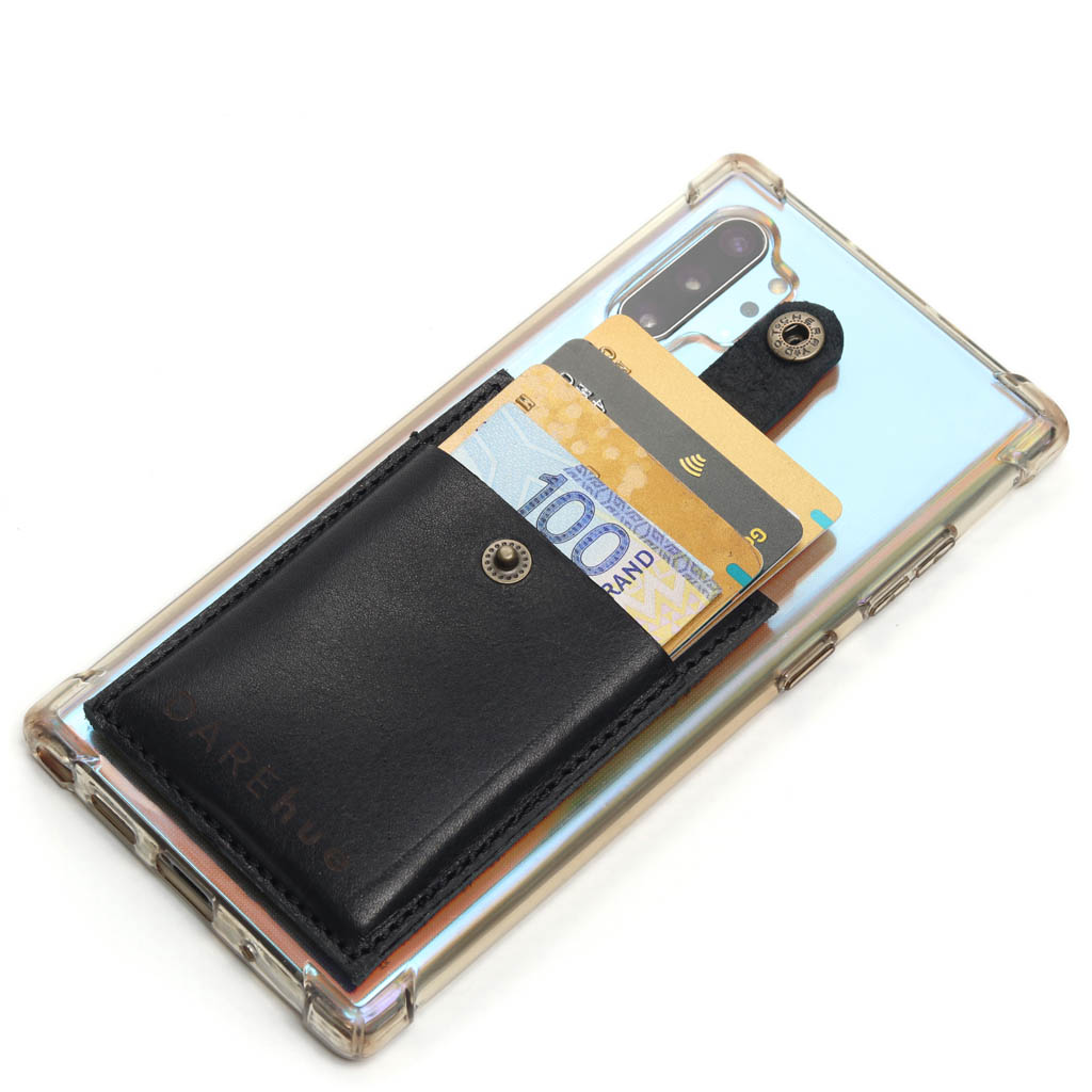 Stick On Phone Card Holder | genuine leather