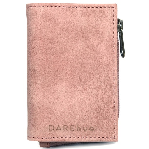 [w-sml-slim-ros-pink] Small Slim Ladies Leather Wallet (8 card slots) | rose pink